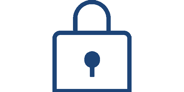 A dark blue vertical shape on a white background. The shape features clear, sharp edges.