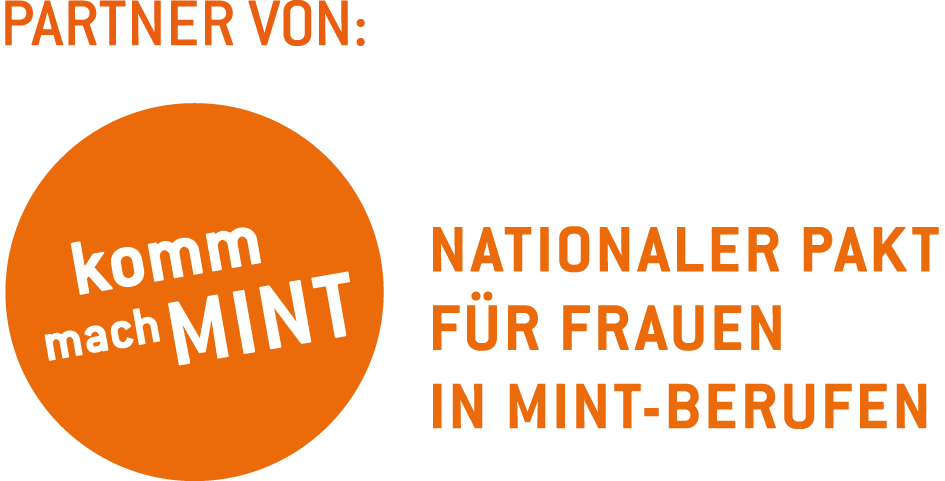 Logo: Partner von komm mach MINT, ein nationaler Pakt für Frauen in MINT-Berufen.