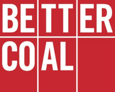 Rotes Logo mit den Worten 'BETTER COAL' in grossen, weissen Buchstaben.