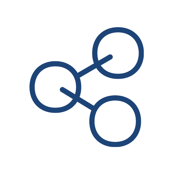 A solid dark blue square image set against a white background.