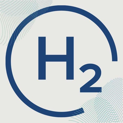 A logo featuring the chemical formula H₂, enclosed in a circular frame with gentle coloured waves.